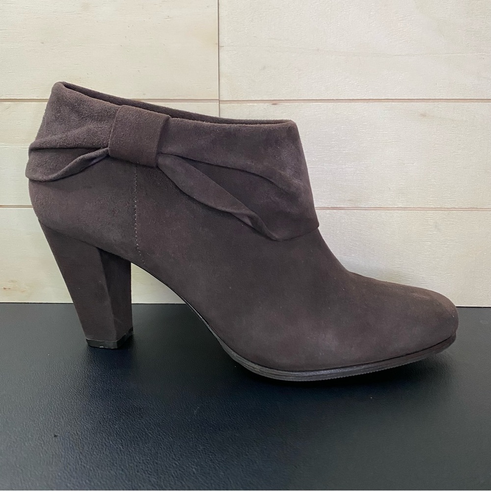 Kate Spade Bison Booties Women's Size 8 Shoes M Suede Leather Cuffed Boot